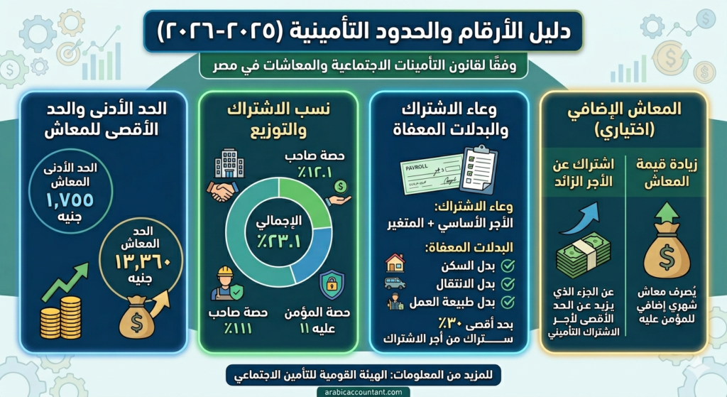 دليل الأرقام والحدود التأمينية (2025-2026)