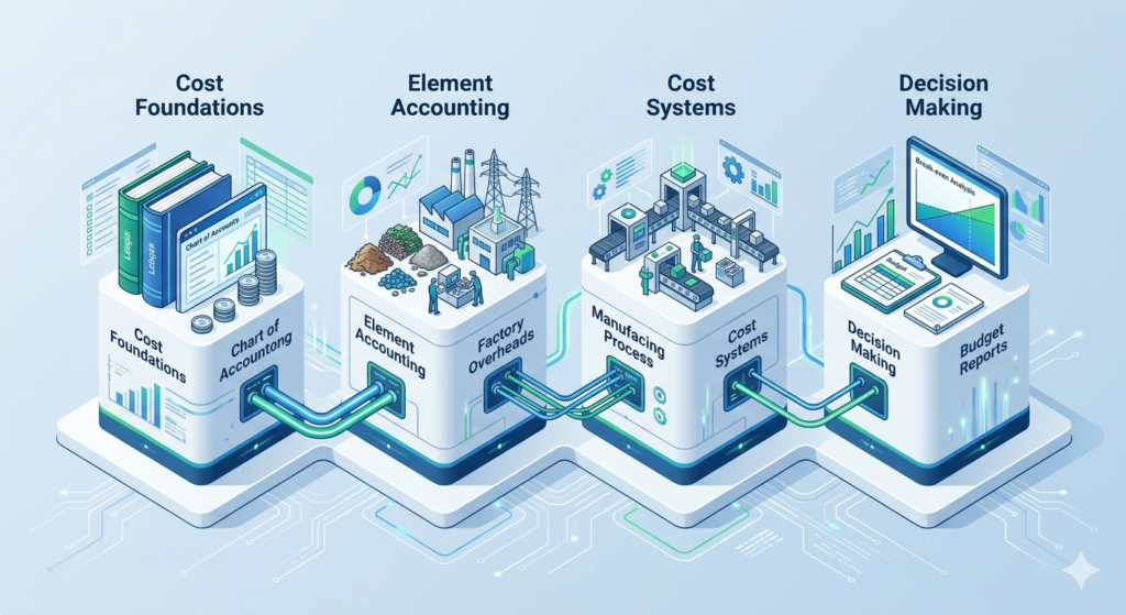محاسبة التكاليف الدليل المهني الشامل من التأسيس إلى اتخاذ القرار