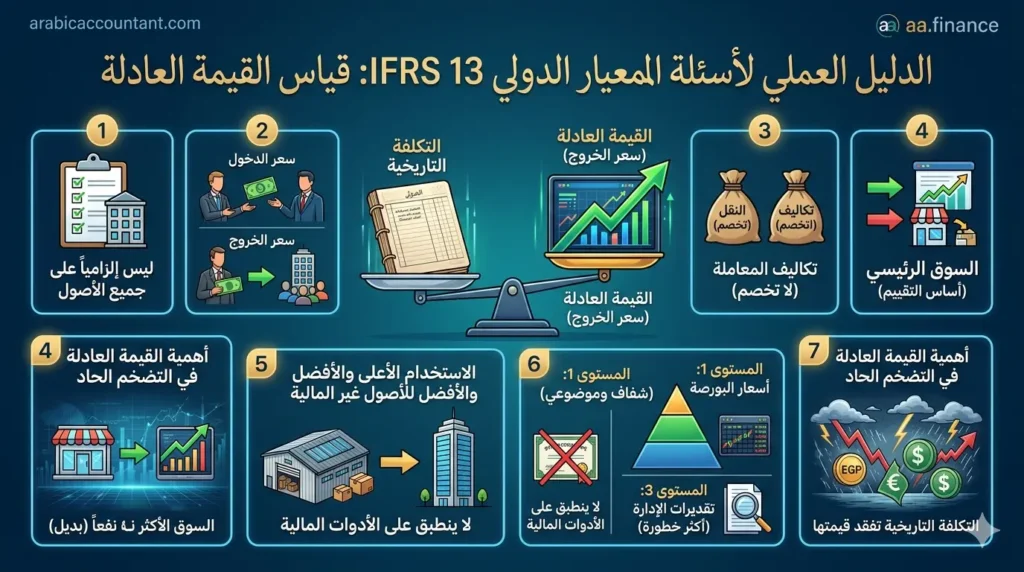 معيار القيمة العادلة IFRS 13 التحول من التكلفة التاريخية إلى الواقعية الاقتصادية في السعودية ومصر