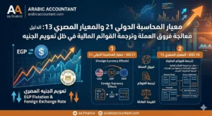 معيار المحاسبة الدولي 21 والمعيار المصري 13 الدليل الشامل لمعالجة فروق العملة وترجمة القوائم المالية في ظل تعويم الجنيه