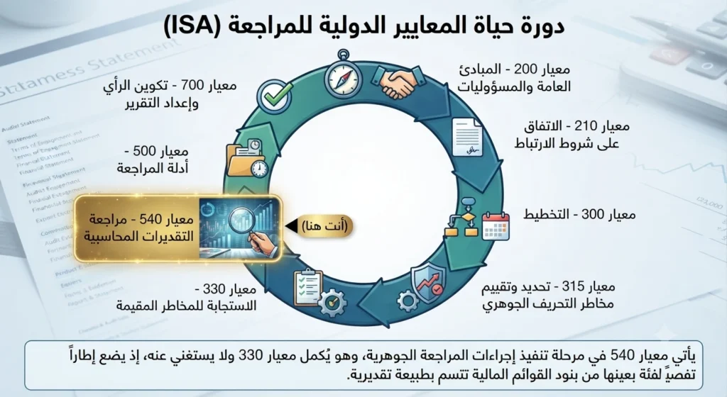 موضع معيار 540 فى دورة المراجعة