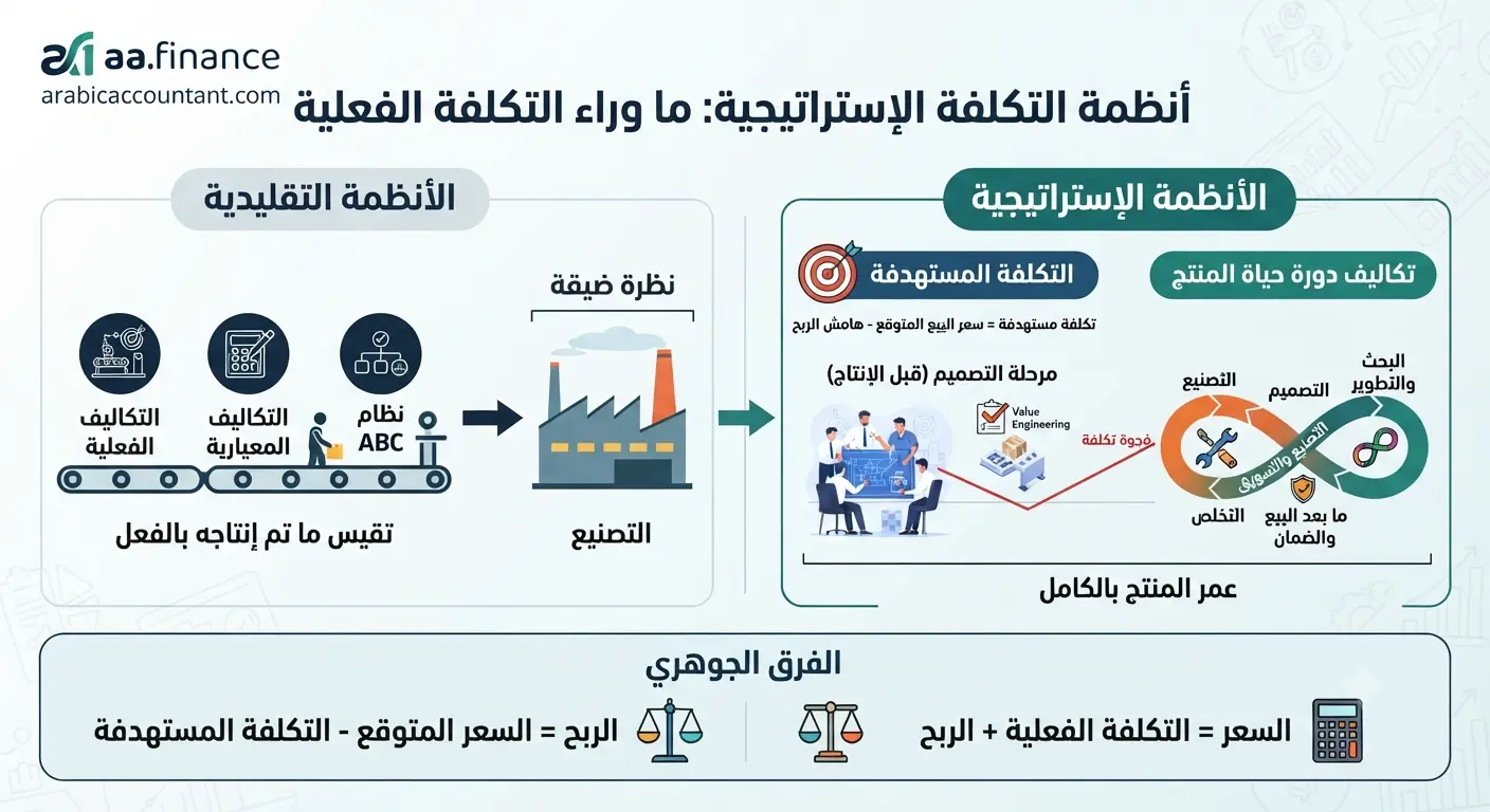 الدرس 21: الأنظمة الإستراتيجية للتكلفة (Target Costing وLife Cycle Costing)