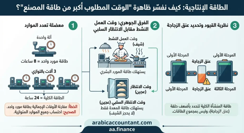 الطاقة الإنتاجية: كيف نفسّر ظاهرة "الوقت المطلوب أكبر من طاقة المصنع"؟