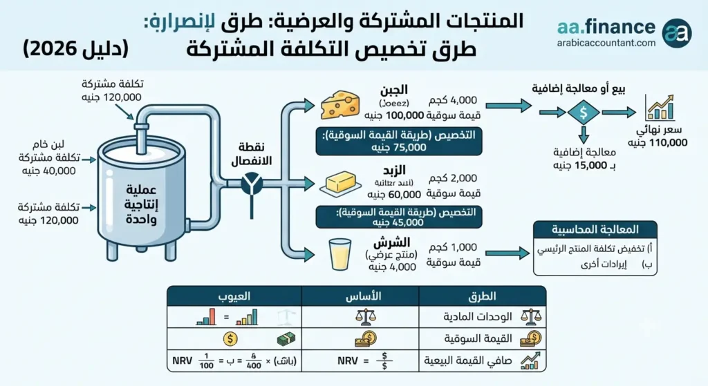 المنتجات المشتركة والعرضية طرق تخصيص التكلفة المشتركة