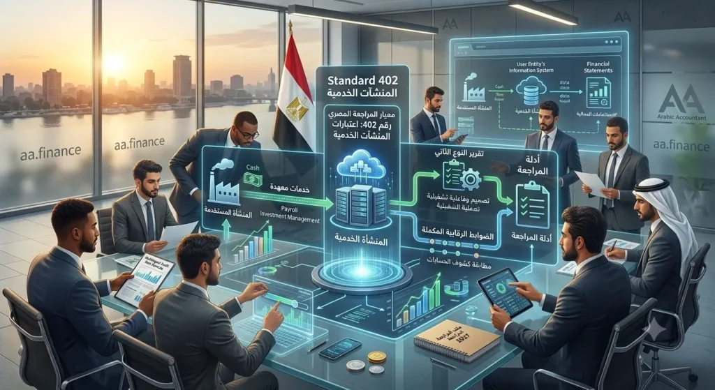 معيار المراجعة المصري 402 – اعتبارات المراجعة للمنشآت التي تستخدم منشآت خدمية