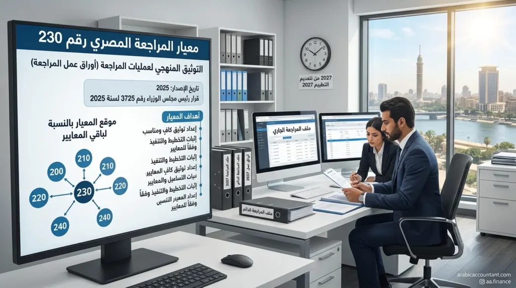معيار المراجعة المصري رقم 230 التوثيق المنهجي لعمليات المراجعة (دليل 2027)