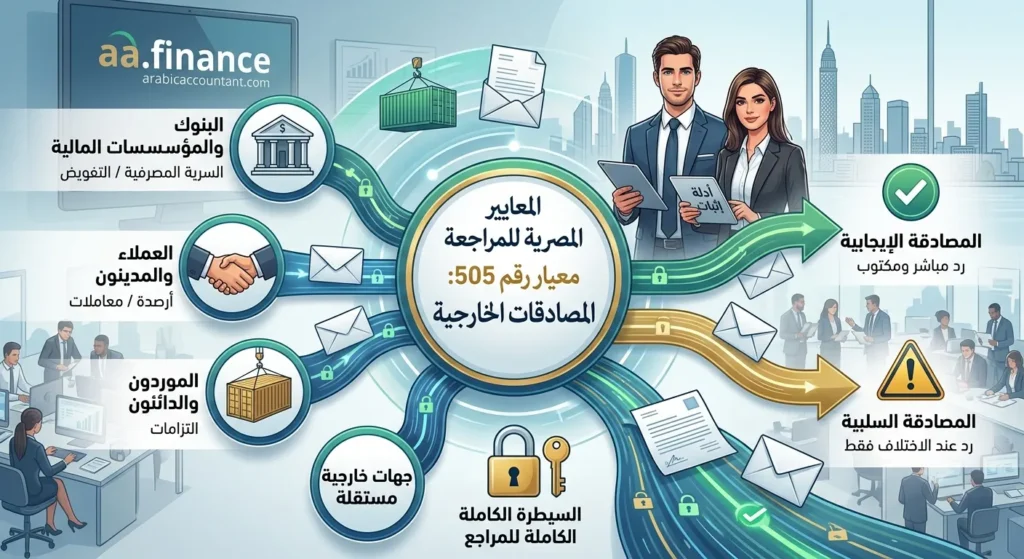 معيار المراجعة المصري رقم 505 – المصادقات الخارجية الدليل الشامل