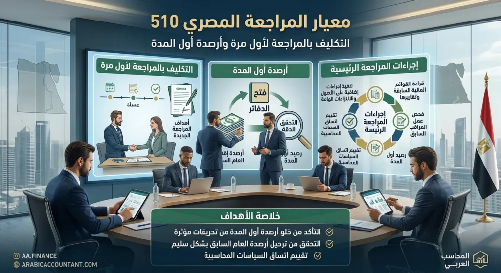 معيار المراجعة المصري رقم 510: التكليف بالمراجعة لأول مرة وأرصدة أول المدة