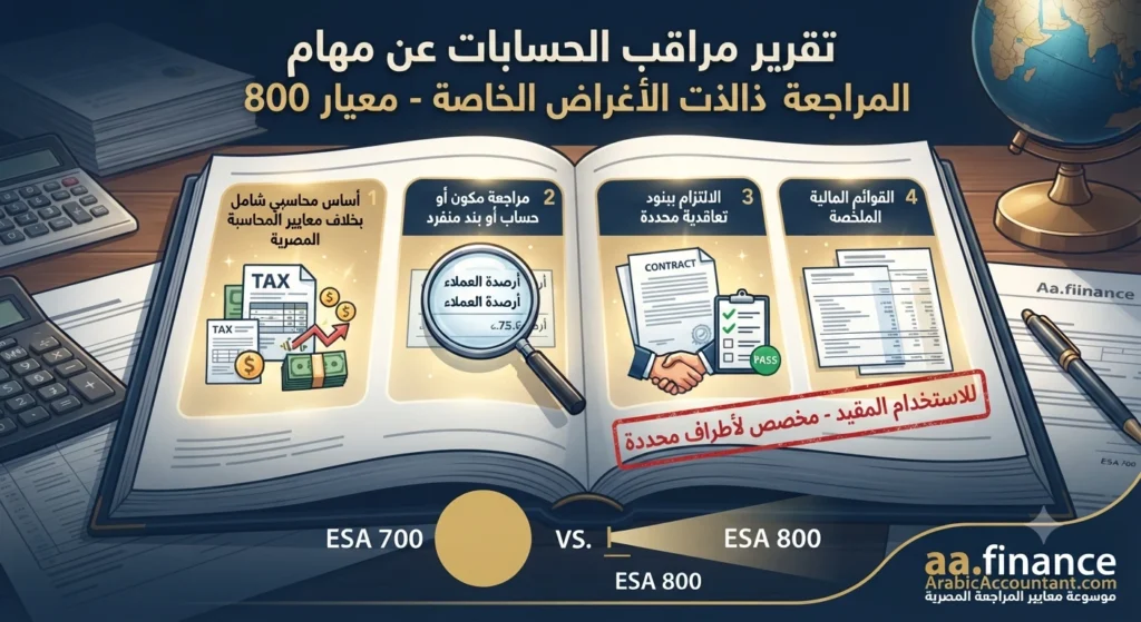 معيار المراجعة المصري رقم 800 شرح شامل لمهام المراجعة ذات الأغراض الخاصة