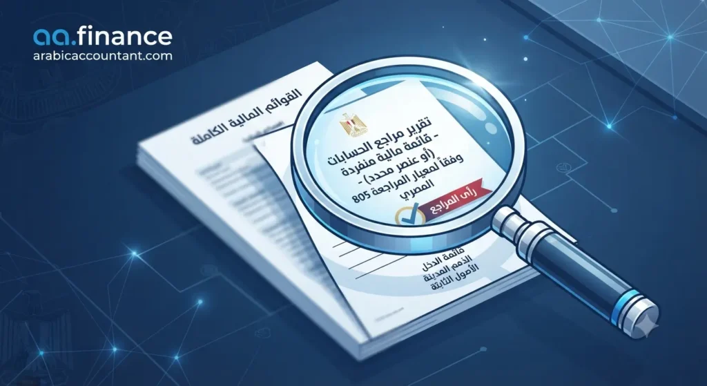 معيار المراجعة المصري رقم 805 – مراجعة القوائم المالية المنفردة والعناصر المحددة